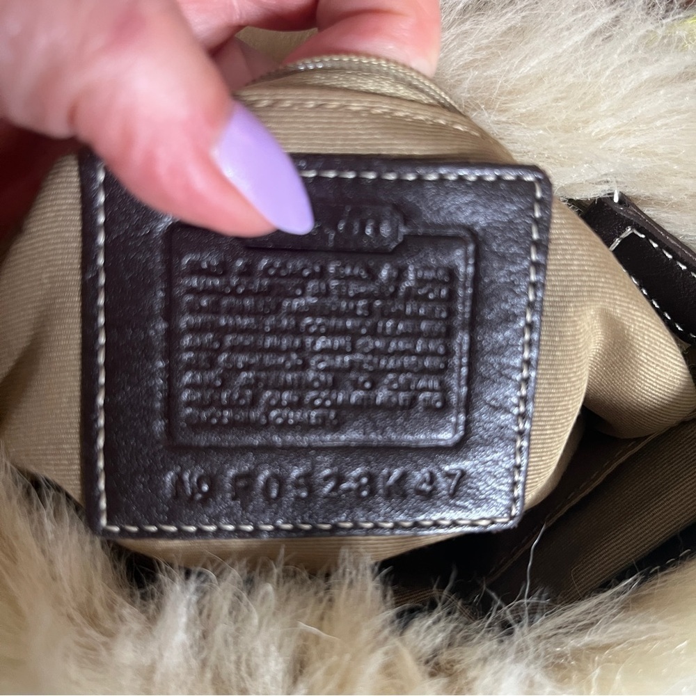 Coach Brown and Cream Signature C Patterned Shoulder Bag - Picture 5 of 12